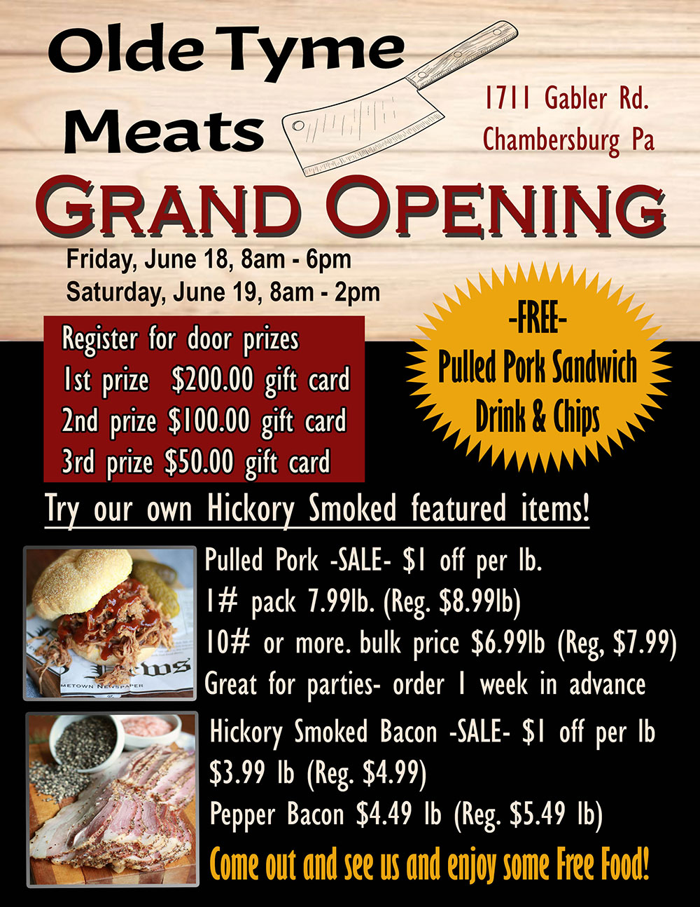 Olde Tyme Meats Grand Opening