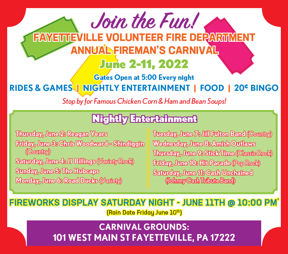 Fayetteville Volunteer Fire Department Annual Fireman's Carnival